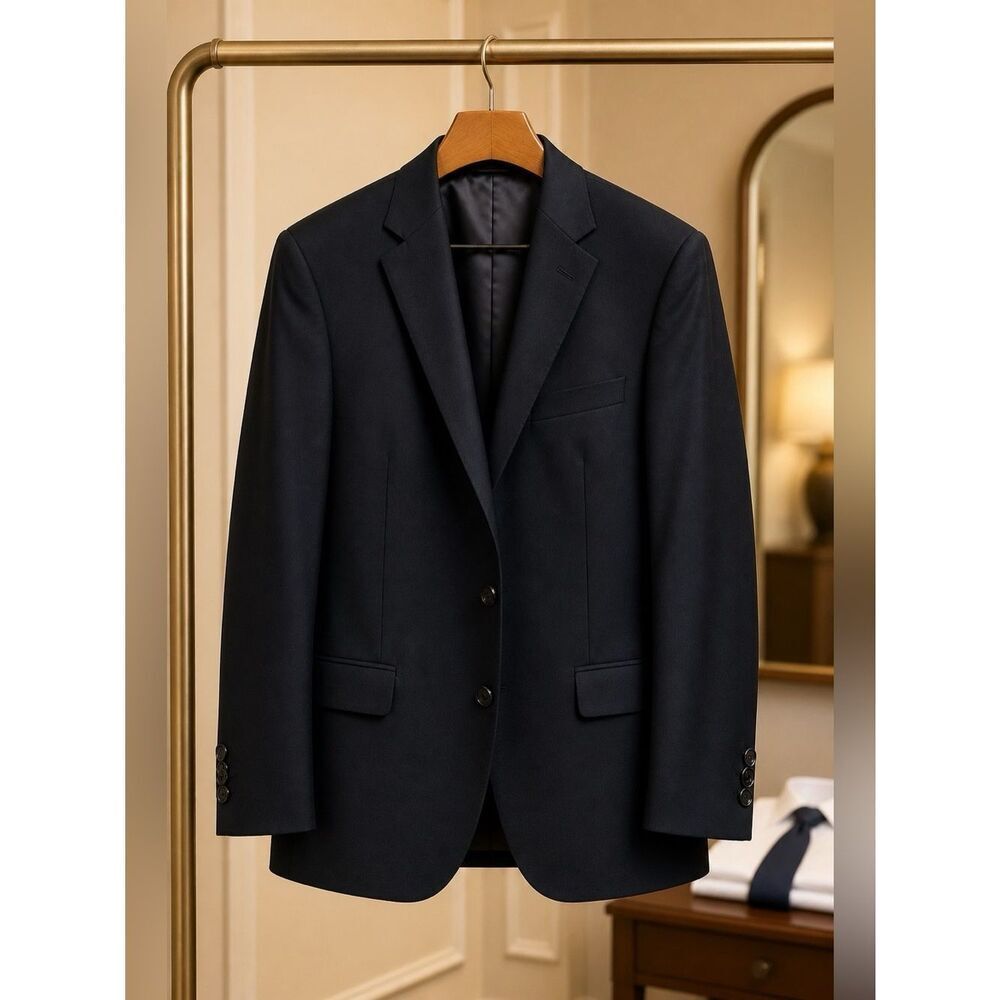 BLACK BERT PULITZER 2 BUTTON BLAZER SIZE 48SHORT EXCELLENT CONDITION